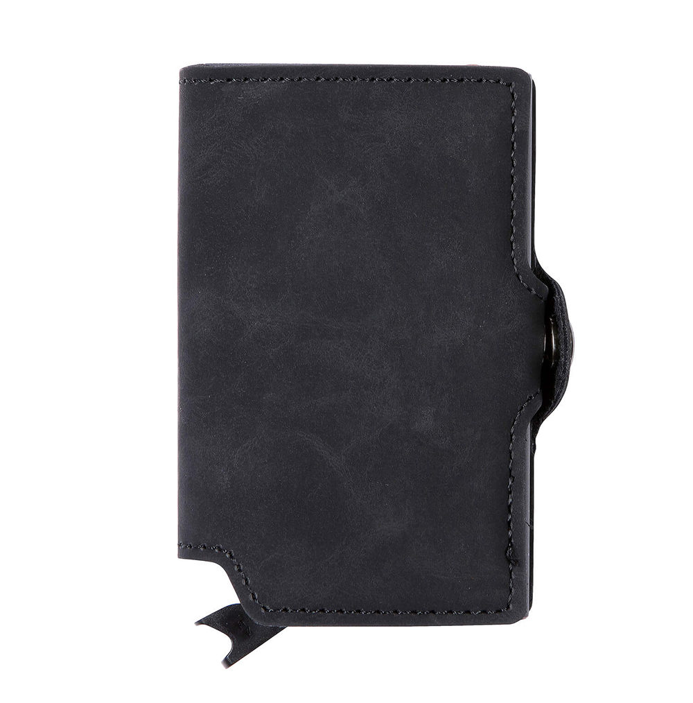 PU Leather Card Holder – Black/Black